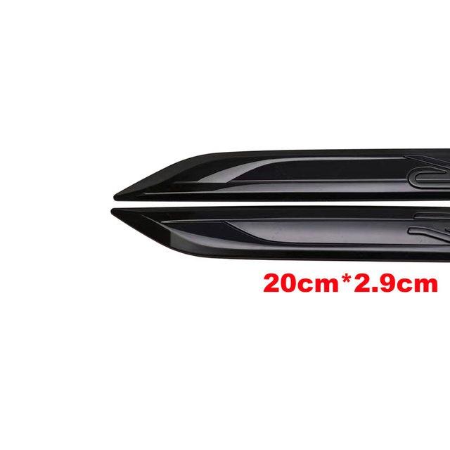 R Logo Stil Auto Seite Kotflügel Messer Aufkleber Abzeichen Körper Aufkleber Für Golf Tiguan Touareg CC Polo Passat Jetta MK4 MK5 MK7 schwarz von Joom DACH