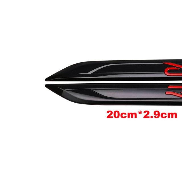 R Logo Stil Auto Seite Kotflügel Messer Aufkleber Abzeichen Körper Aufkleber Für Golf Tiguan Touareg CC Polo Passat Jetta MK4 MK5 MK7 rot von Joom DACH