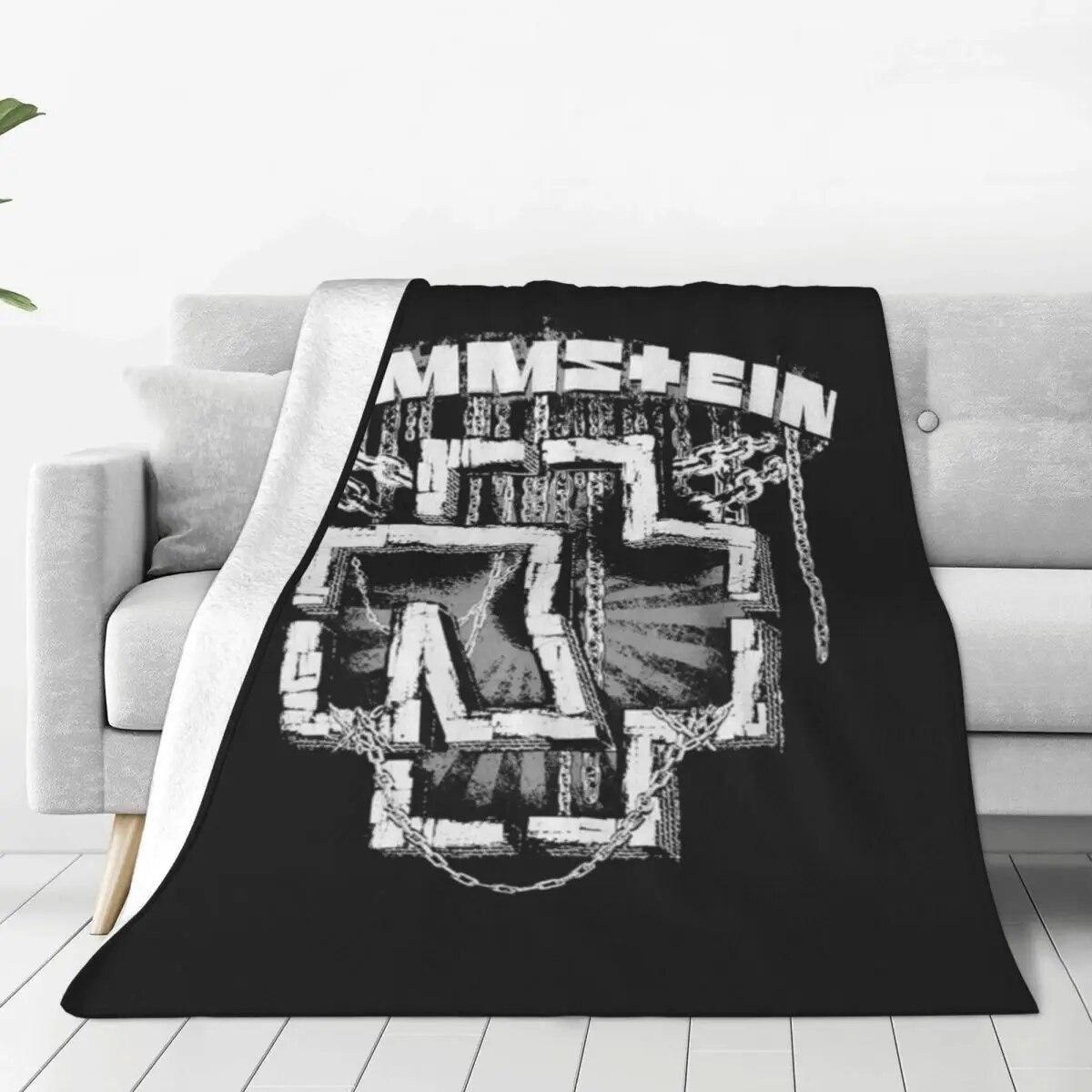 R-Rammstein Musik Flanelldecken Heavy Metal Rock Warme weiche Bettwäsche Überwürfe für Wohnzimmer Camping Tagesdecke Sofabettbezug 80x60in von Joom DACH