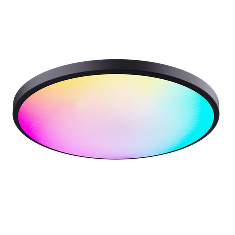 RGBCW Vollfarb-Deckenleuchte, runde LED-Deckenleuchte für Schlafzimmer, Wohnzimmer 220V-240V schwarz von Joom DACH