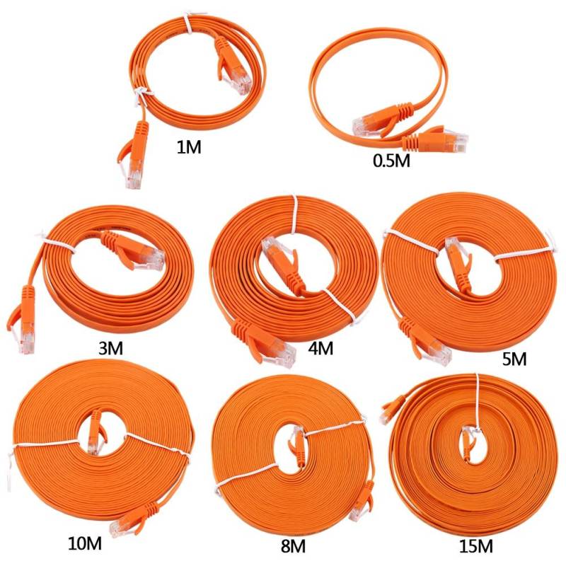 RJ45 CAT6 Gigabit Ethernet Flachkabel LAN Kabel UTP Patch Router Datenkabel 1M von Joom DACH