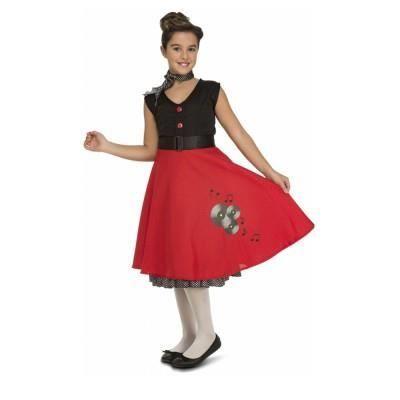 ROCK AND ROLL KOSTÜM MÄDCHEN 5/6 JAHRE Rot, Bordeaux von Joom DACH