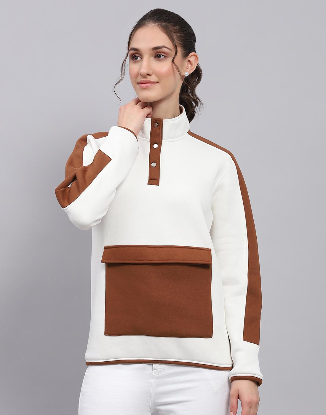 ROCK.IT Rockit von House of Monte Carlo Damen Einfarbig Weiß Mock Neck Langarm Sweatshirt L von Joom DACH