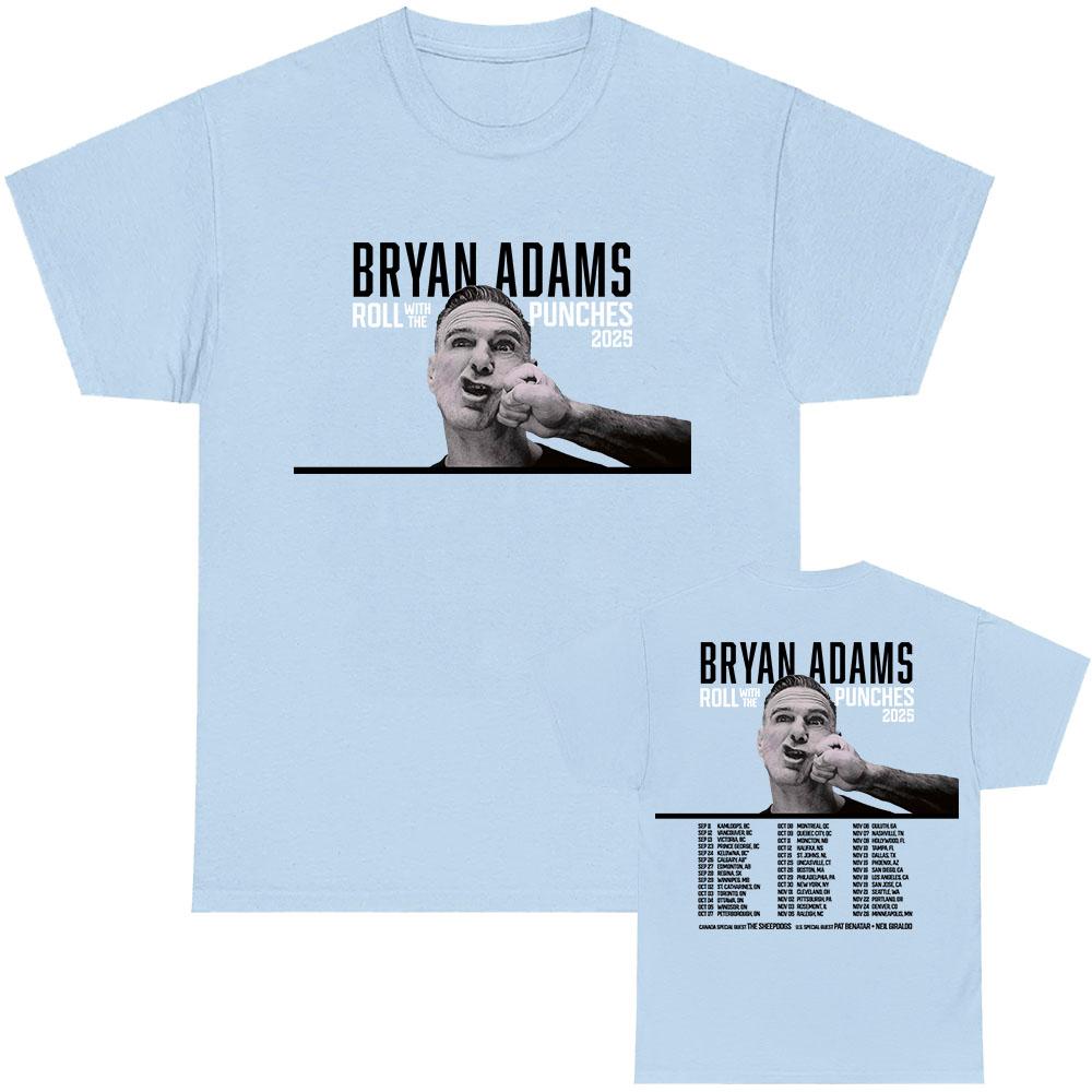 ROLL WITH THE PUNCHES TOUR 2025 T-Shirt BRYAN ADAMS Grafik-T-Shirts Baumwolle Sommer Männer Frauen T-Shirt O-Ausschnitt Unisex-Kleidung XL ROLL WITH THE PUNCHES TOUR 2025 T-Shirt BRYAN ADAMS Grafik-T-Shirts Baumwolle Sommer Männer Frauen T-Shirt O-Ausschnitt Unisex-Kleidung XL von Joom DACH