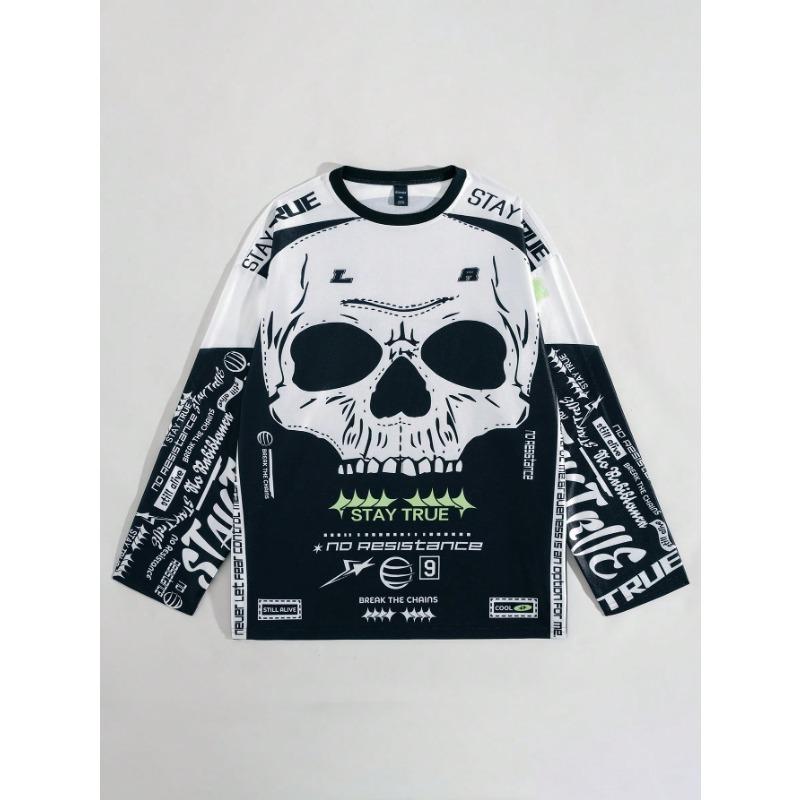 ROMWE Street Life Herren Street Sport Langarm T-Shirt 2XL von Joom DACH