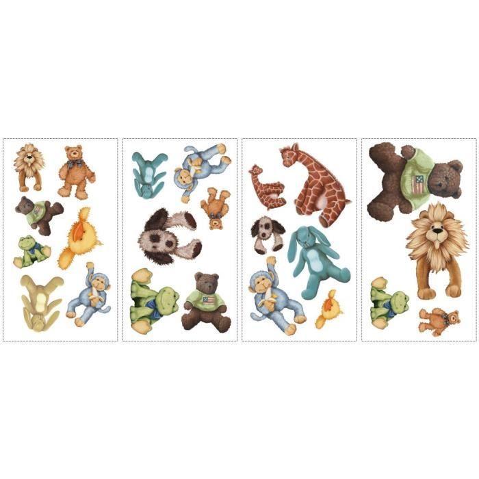 Aufkleber - MITBEWOHNER - 23er-Pack - Tiere - repositionierbar - mehrfarbig - Vinyl von Joom DACH
