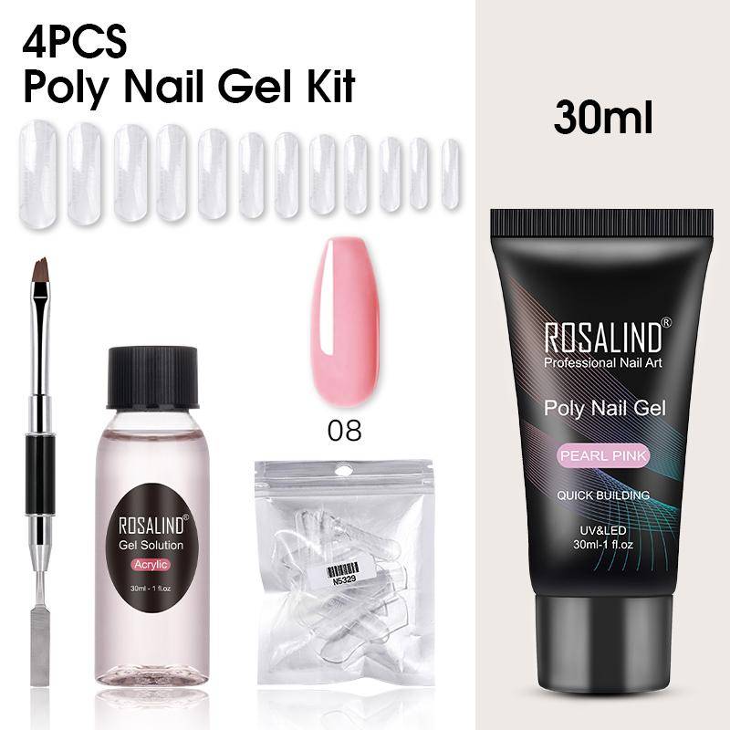 ROSALIND 30ml Nagel Poly Nagel Gel Set Hybrid Nagelverlängerung UV Gel Polish Quick Builder Gel Maniküre Kit Für Finger verlängern Nail art Design von Joom DACH