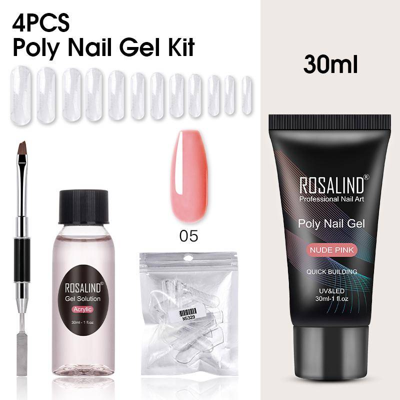 ROSALIND 30ml Nagel Poly Nagel Gel Set Hybrid Nagelverlängerung UV Gel Polish Quick Builder Gel Maniküre Kit Für Finger verlängern Nail art Design von Joom DACH