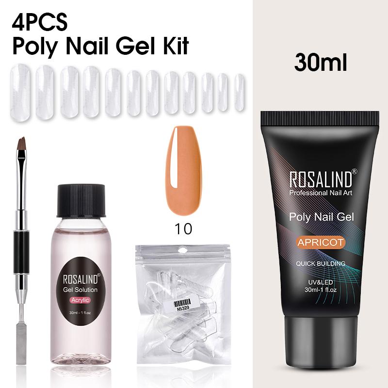ROSALIND 30ml Nagel Poly Nagel Gel Set Hybrid Nagelverlängerung UV Gel Polish Quick Builder Gel Maniküre Kit Für Finger verlängern Nail art Design von Joom DACH