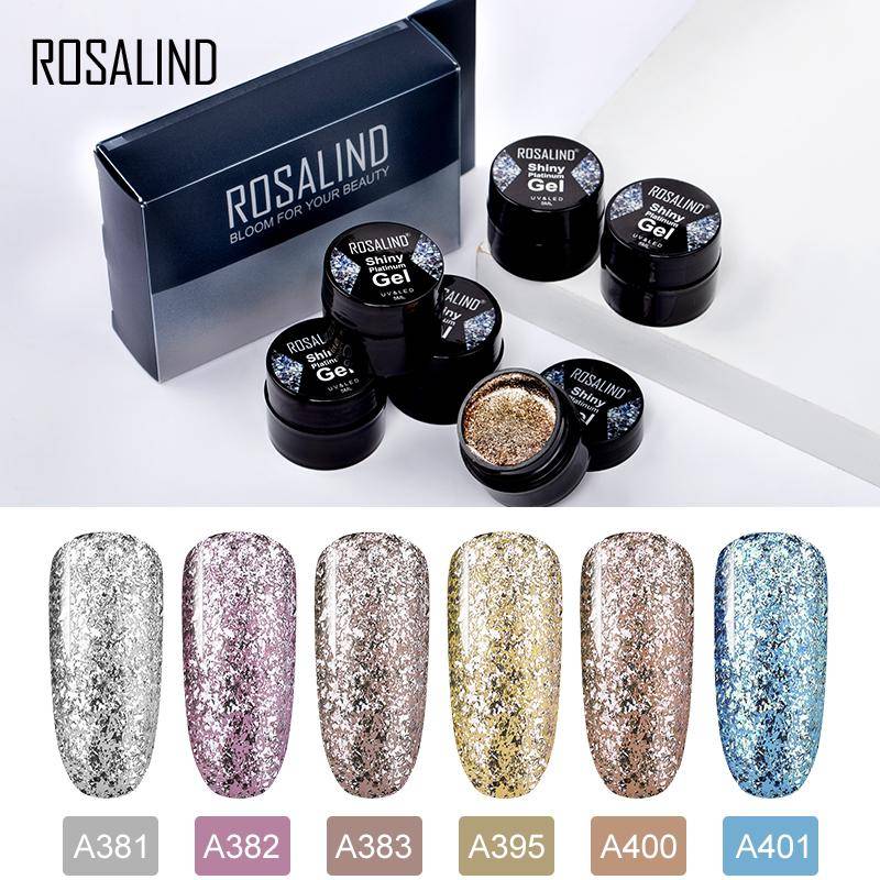 ROSALIND 5 ml Nagellack Nail Print Shiny Platinum Gel Polish Kit von Joom DACH
