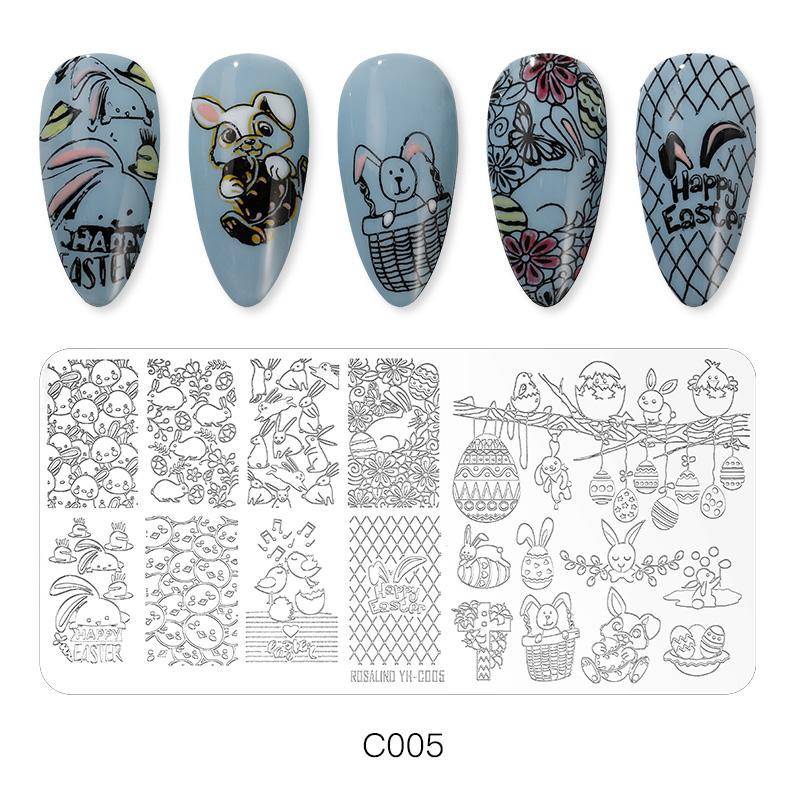 ROSALIND Gel-Nagellack-Stempelfarbe, Hybrid-Lack, UV-Nagellacke, Nagelkunst, Maniküre-Stempelplatte von Joom DACH