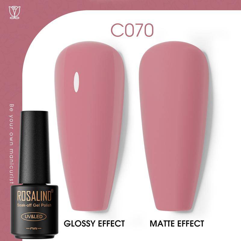 ROSALIND Nail Gel Polish Semi Permanent Varnish Hybrid UV Gel Polish Soak Off Nail Art Gel Top Base Coat Matt Top For Manicure Nail Art RA-C070 von Joom DACH