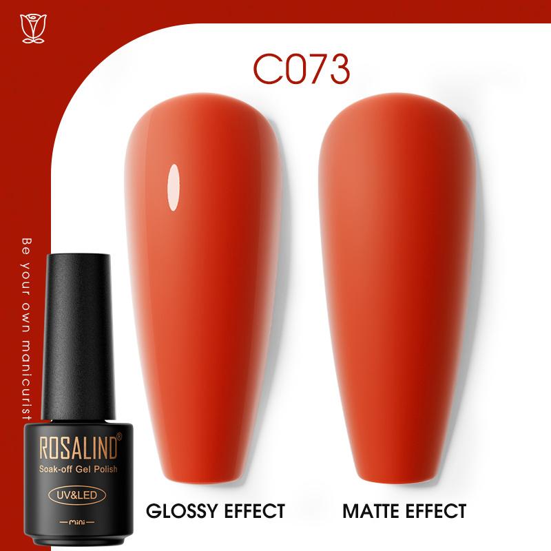 ROSALIND Nail Gel Polish Semi Permanent Varnish Hybrid UV Gel Polish Soak Off Nail Art Gel Top Base Coat Matt Top For Manicure Nail Art RA-C073 von Joom DACH