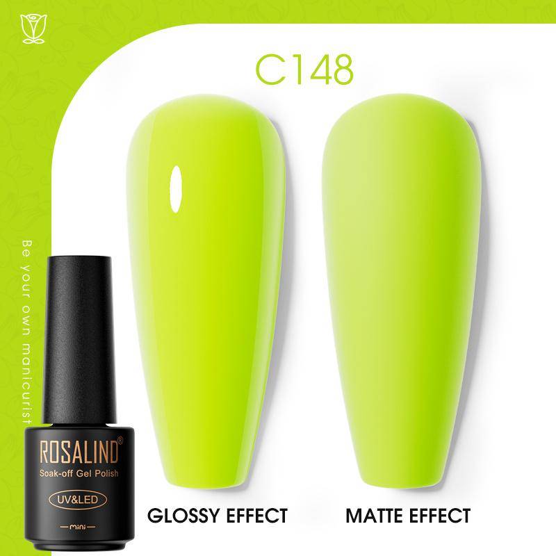 ROSALIND Nail Gel Polish Semi Permanent Varnish Hybrid UV Gel Polish Soak Off Nail Art Gel Top Base Coat Matt Top For Manicure Nail Art RA-C148 von Joom DACH