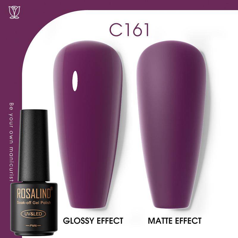 ROSALIND Nail Gel Polish Semi Permanent Varnish Hybrid UV Gel Polish Soak Off Nail Art Gel Top Base Coat Matt Top For Manicure Nail Art RA-C161 von Joom DACH
