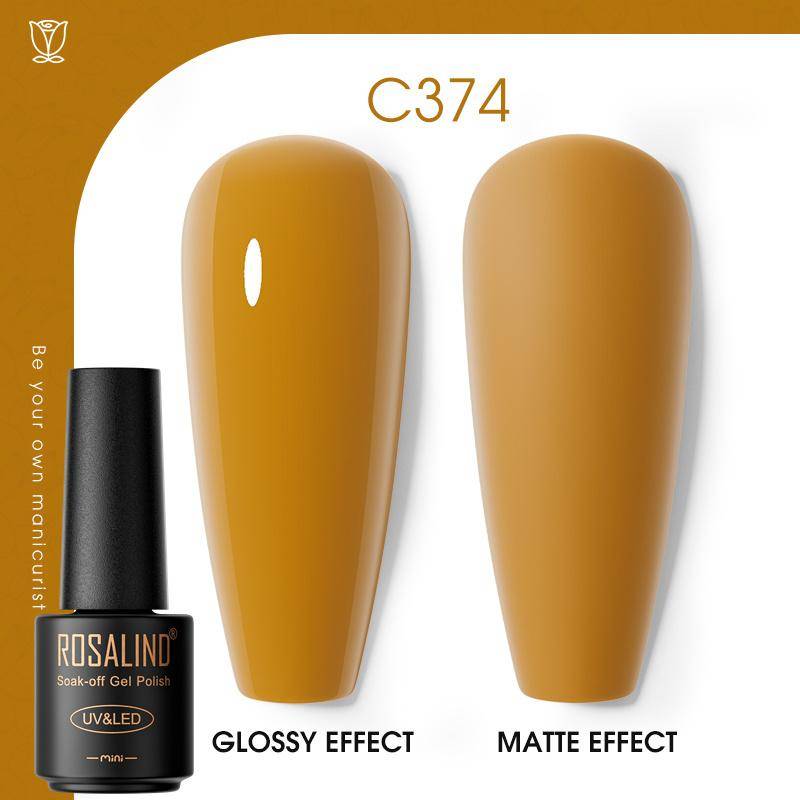 ROSALIND Nail Gel Polish Semi Permanent Varnish Hybrid UV Gel Polish Soak Off Nail Art Gel Top Base Coat Matt Top For Manicure Nail Art RA-C374 von Joom DACH