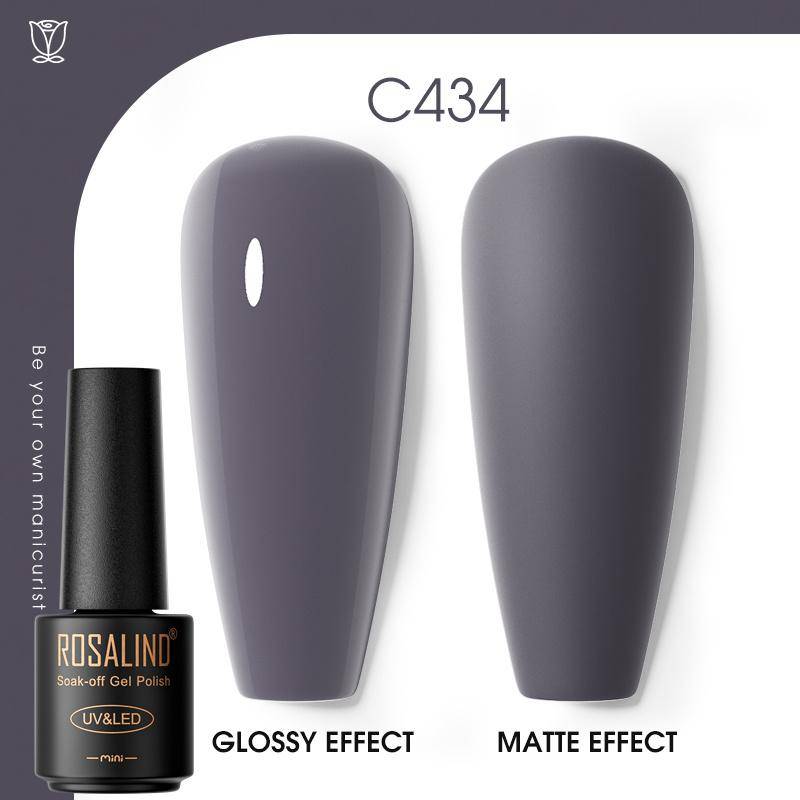 ROSALIND Nail Gel Polish Semi Permanent Varnish Hybrid UV Gel Polish Soak Off Nail Art Gel Top Base Coat Matt Top For Manicure Nail Art RA-C434 von Joom DACH