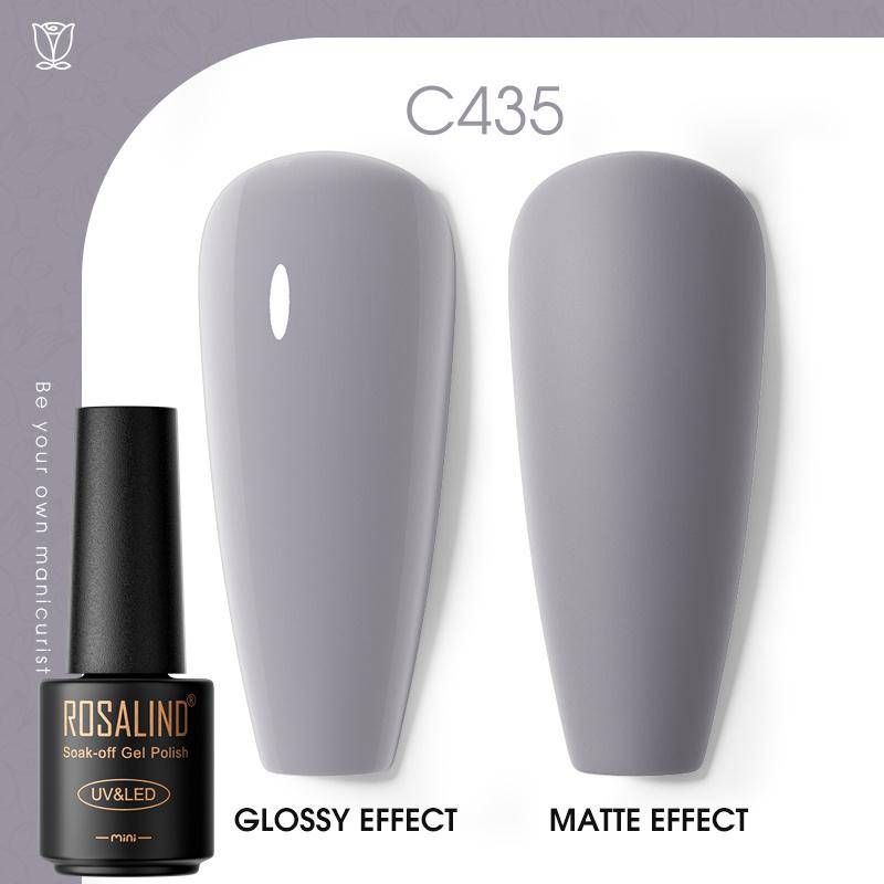 ROSALIND Nail Gel Polish Semi Permanent Varnish Hybrid UV Gel Polish Soak Off Nail Art Gel Top Base Coat Matt Top For Manicure Nail Art RA-C435 von Joom DACH