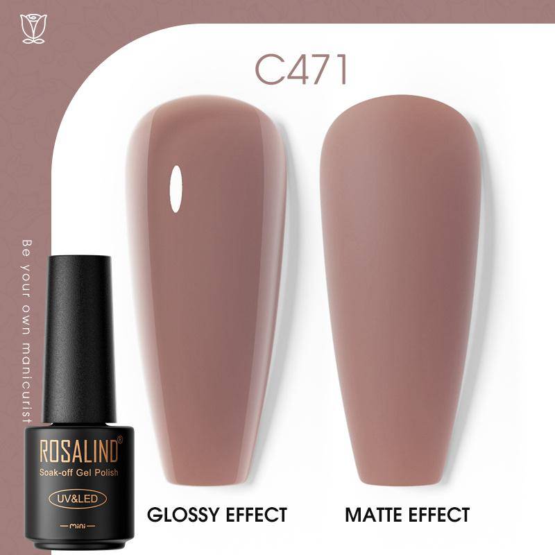 ROSALIND Nail Gel Polish Semi Permanent Varnish Hybrid UV Gel Polish Soak Off Nail Art Gel Top Base Coat Matt Top For Manicure Nail Art RA-C471 von Joom DACH