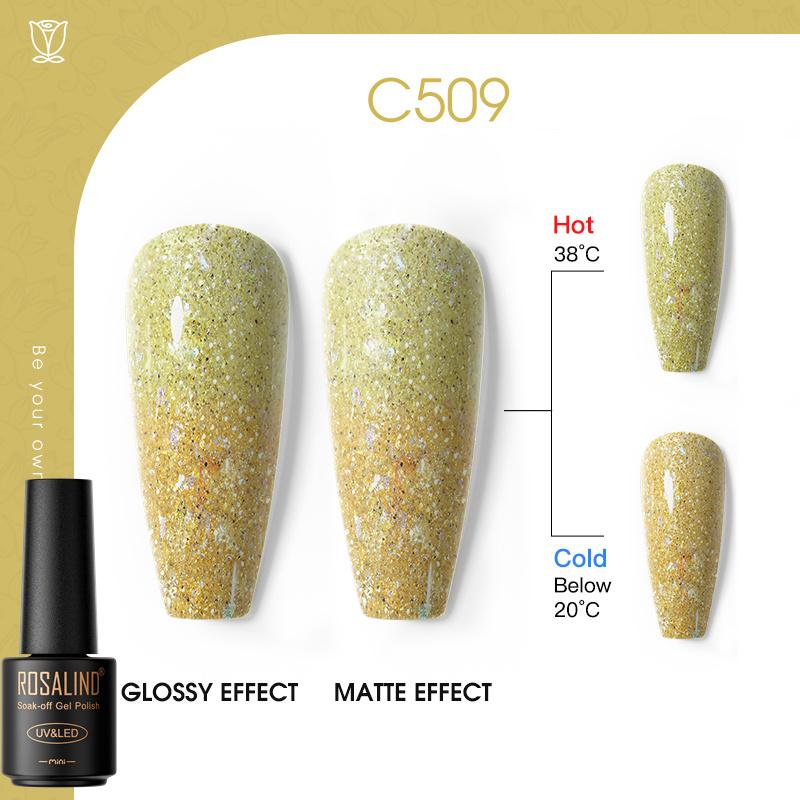 ROSALIND Nail Gel Polish Semi Permanent Varnish Hybrid UV Gel Polish Soak Off Nail Art Gel Top Base Coat Matt Top For Manicure Nail Art RA-C509 von Joom DACH