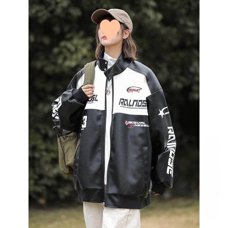 Racing Anzug Jacke Herren Herbst PU Leder Jacke Hübsche High Street Motorrad Kleidung M von Joom DACH