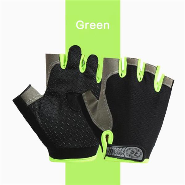 Radfahren Anti-slip Anti-schweiß Männer Frauen Halbe Finger Handschuhe Atmungsaktive Anti-shock Sport Handschuhe Fahrrad Fahrrad handschuh M hellgrüne von Joom DACH