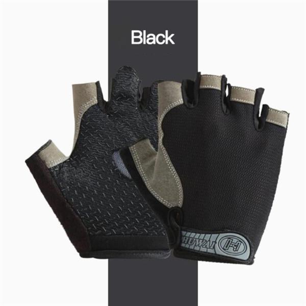 Radfahren Anti-slip Anti-schweiß Männer Frauen Halbe Finger Handschuhe Atmungsaktive Anti-shock Sport Handschuhe Fahrrad Fahrrad handschuh XL schwarz von Joom DACH