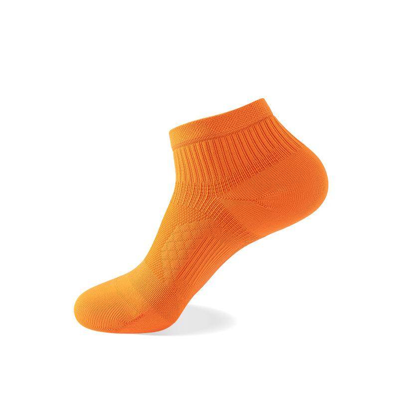 Radfahren Socken Laufen Frühling Mesh Anti-Geruch Bootssocken Einfarbig Paar Socken Kurz Lässig Sportsocken men orange von Joom DACH