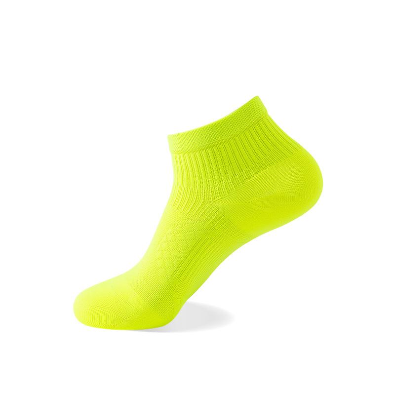 Radfahren Socken Laufen Frühling Mesh Anti-Geruch Bootssocken Einfarbig Paar Socken Kurz Lässig Sportsocken women fluoreszierende gelbe von Joom DACH