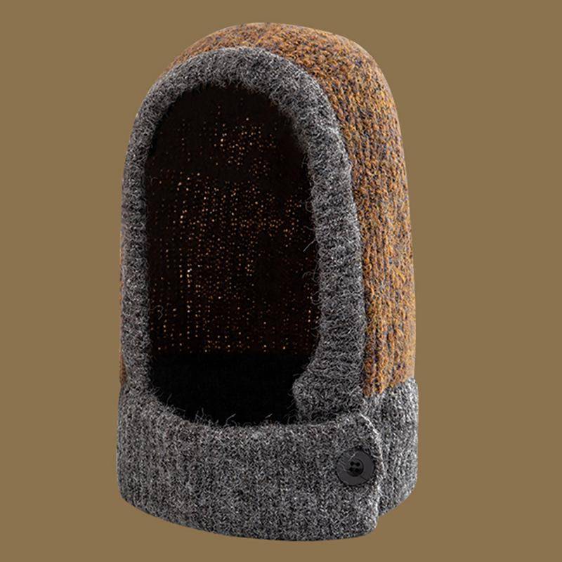 Radfahren Warme Mütze Schal Integriert Damen Winter Strickmütze von Joom DACH