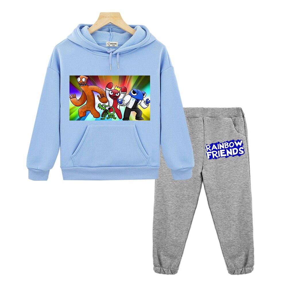 Rainbow Friends Anime Hoodie Sets Sweatshirt y2k Sudadera Fleece Pullover Herbst Jacke Mädchen Junge Kapuzen Kinder Boutique Kleidung 160 von Joom DACH