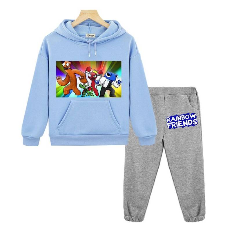 Rainbow Friends Anime Hoodie Sets Sweatshirt y2k Sudadera Fleece Pullover Herbst Jacke Mädchen Junge Kapuzen Kinder Boutique Kleidung 160 von Joom DACH