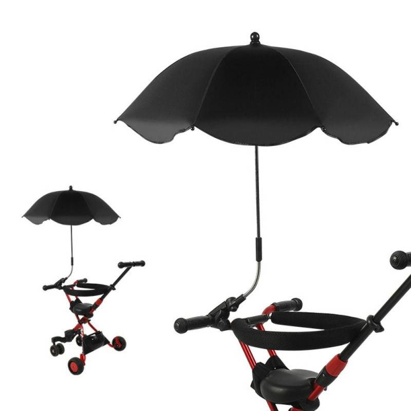 Regenfester Kinderwagen Sonnenschirm Verstellbarer Kinder Buggy Sonnenschirm Kinderwagen Sonnenschutz Schieber schwarz von Joom DACH