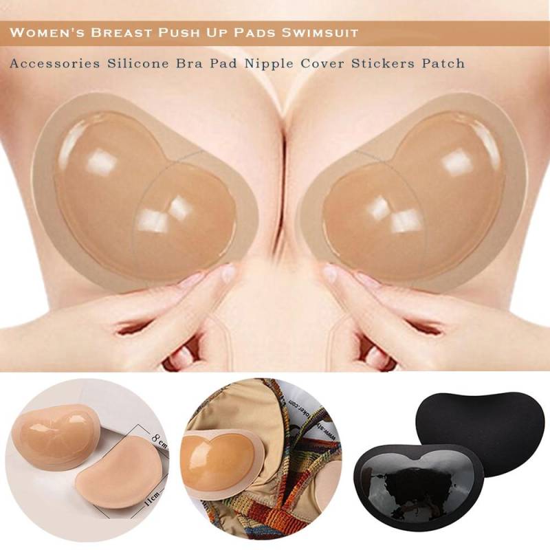 Ramidos 2017 Damen Brust Push Up Pads Badeanzug Zubehör Silikon BH Pad Nippel Cover Aufkleber Patch One Size schwarz von Joom DACH