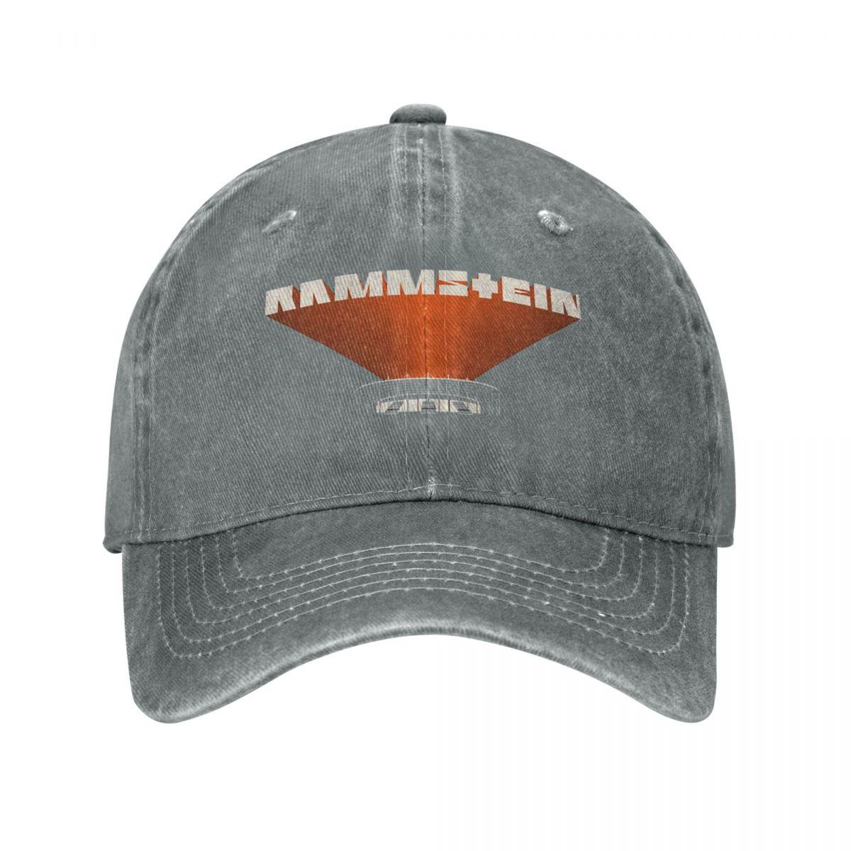 Ramstein Reaper Metall Baseball Cap Retro Distressed Denim Washed Snapback Hut Männer Frauen Outdoor Aktivitäten Hüte Kappe One Size von Joom DACH