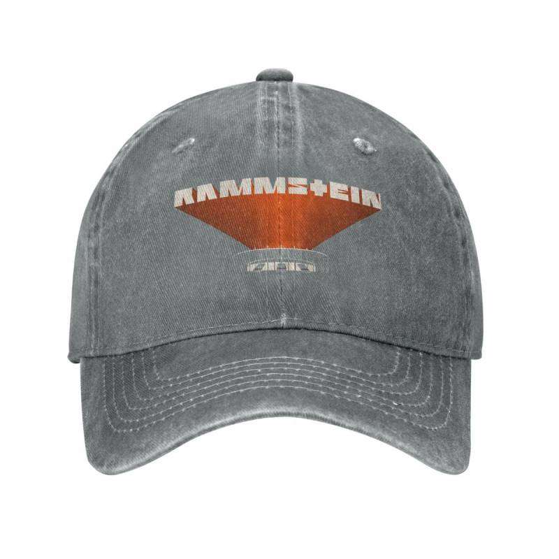 Ramstein Reaper Metall Baseball Cap Retro Distressed Denim Washed Snapback Hut Männer Frauen Outdoor Aktivitäten Hüte Kappe One Size von Joom DACH
