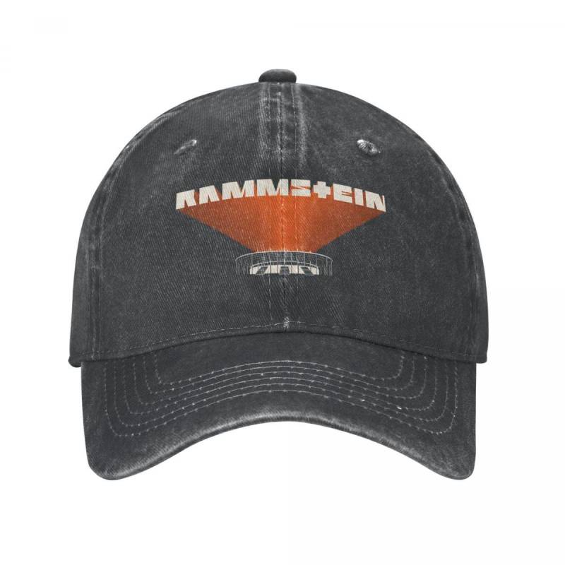 Ramstein Reaper Metall Baseball Cap Retro Distressed Denim Washed Snapback Hut Männer Frauen Outdoor Aktivitäten Hüte Kappe One Size von Joom DACH