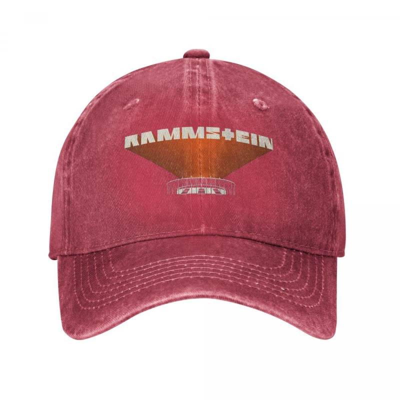 Ramstein Reaper Metall Baseball Cap Retro Distressed Denim Washed Snapback Hut Männer Frauen Outdoor Aktivitäten Hüte Kappe One Size von Joom DACH