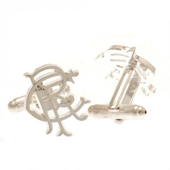 Rangers FC Scroll Crest Manschettenknöpfe One Size silber von Joom DACH