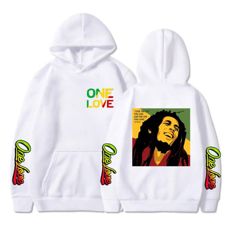 Rapper Bob Marley Hoodies Print Legend Reggae One Love Hoody Gothic Sweatshirts Damen Sweatshirt Übergroßer Hoodie L von Joom DACH
