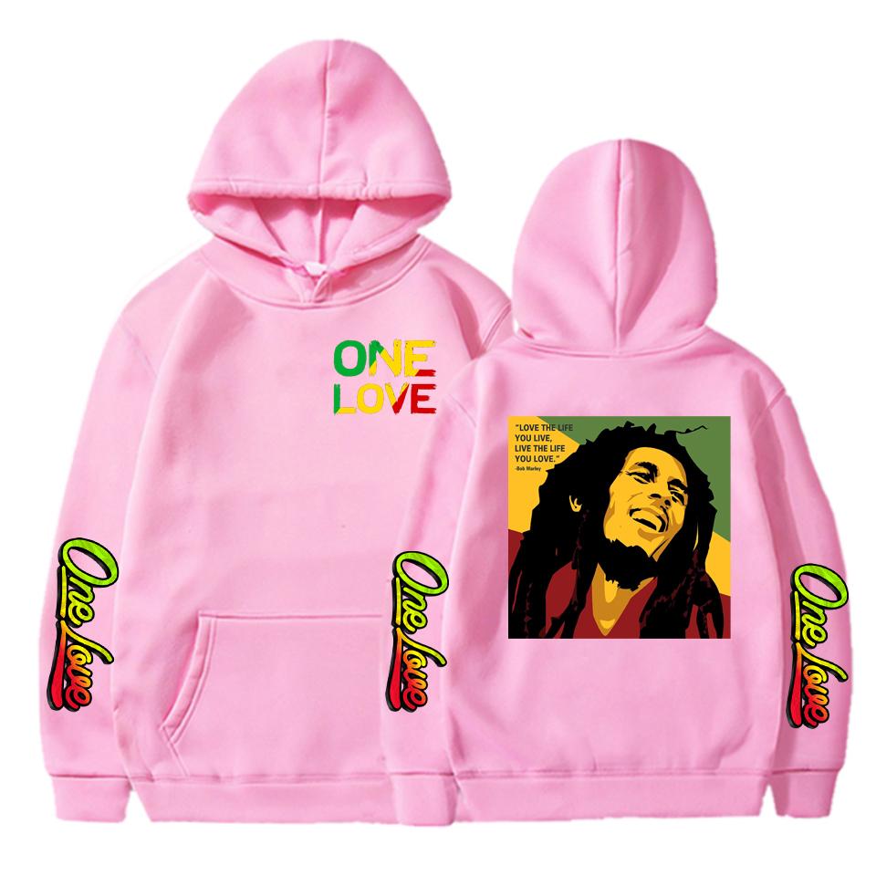 Rapper Bob Marley Hoodies Print Legend Reggae One Love Hoody Gothic Sweatshirts Damen Sweatshirt Übergroßer Hoodie S von Joom DACH