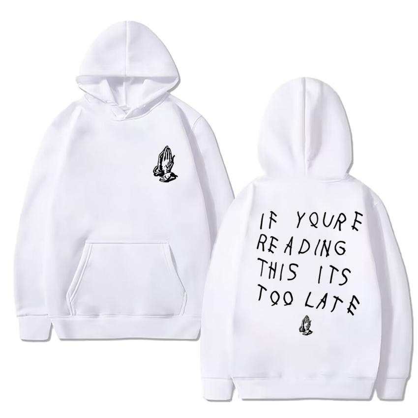 Rapper Drake Vintage Streetwear Hoodie Männer Frauen Punk Lässige Pullover Unisex Fleece Langarm Sweatshirt L von Joom DACH