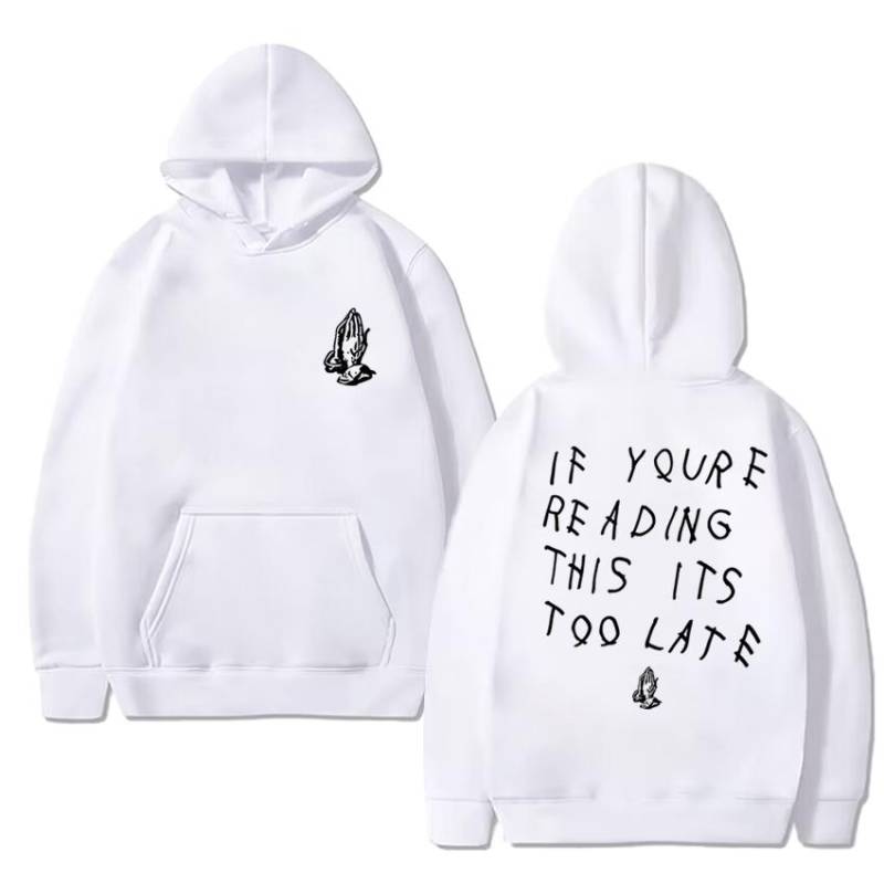 Rapper Drake Vintage Streetwear Hoodie Männer Frauen Punk Lässige Pullover Unisex Fleece Langarm Sweatshirt L von Joom DACH