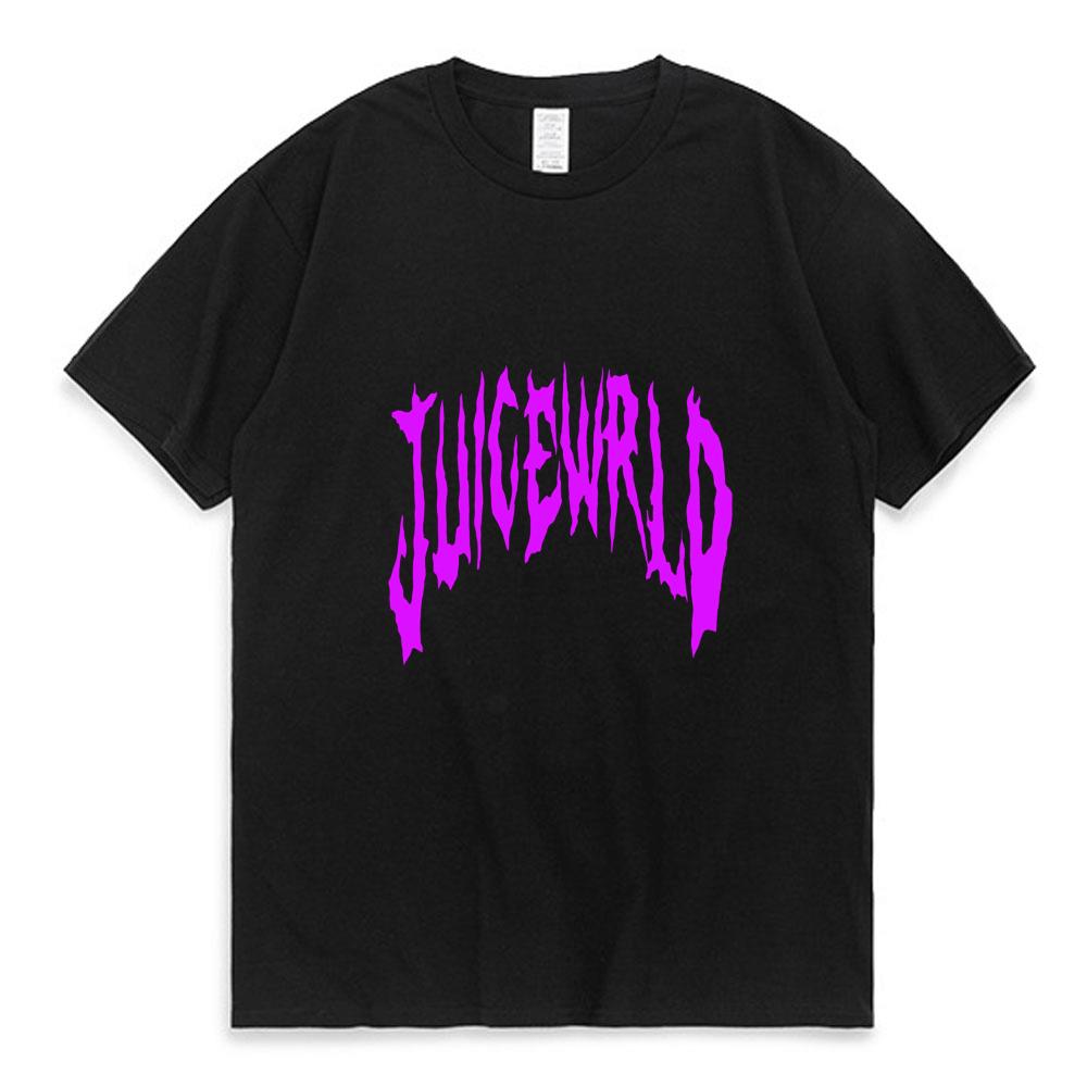 Rapper Juice Wrld Männer Frauen T-Shirt Street Hip-Hop Rock Jungen Mädchen T-Shirt Geschenk Kreatives Kurzarm-T-Shirt Baumwolle Weiße Tops L von Joom DACH