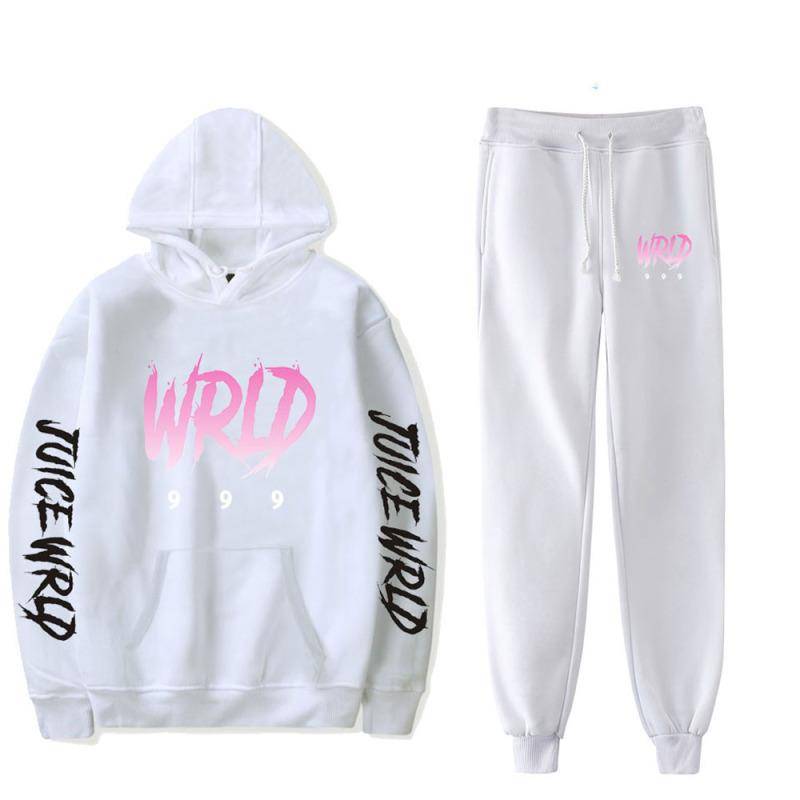 Rapper Juice Wrld Print Herbst/Winter Männer/Frauen Baumwolle Trainingsanzug Anzug Casual Hoodie + Hose 2 stücke Sets Streetwear Unisex Kleidung M von Joom DACH