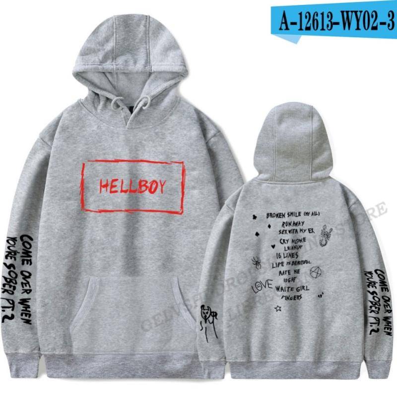 Rapper Lil Peep Hooodies Print Männer Frauen Unisex Hoodie Lässiger übergroßer Pullover Harajuku Sweatshirt Modekleidung Trainingsanzug S von Joom DACH