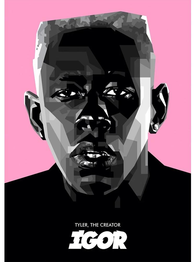 Rapper Star Tyler The Creator Flower Boy Musik Poster Leinwand Gemälde Ästhetische Wandkunst für Bar Café Zimmer Home Dekoration 40x60cm No Frame von Joom DACH