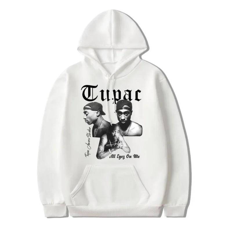 Rapper Tupac 2pac Hoodie Herren Damen Kleidung Sweatshirt Herren Damen Hoodies Mode Buchstaben Aufdruck Grafik Sweatshirts Locker Lässig L von Joom DACH