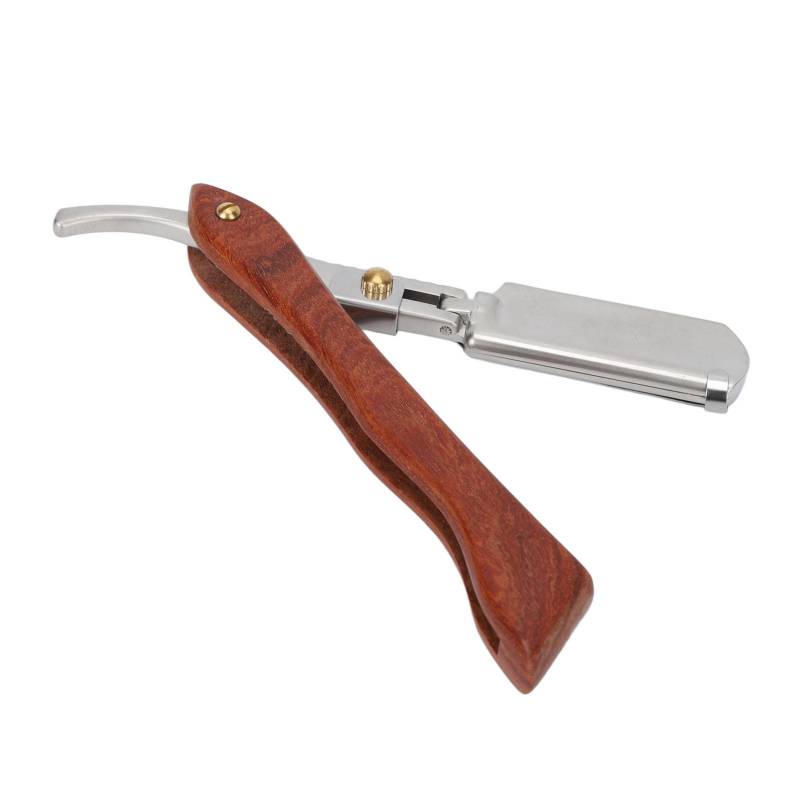 Rasierer PU-Lederetui Leichtes tragbares Rasiermesser aus Palisanderholz für Bartfriseurarbeiten Manueller Rasierer für Männer von Joom DACH