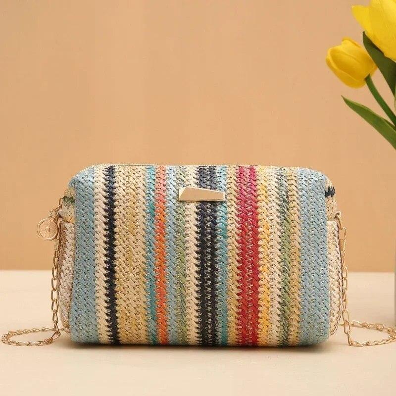 Rattan Stricken Frauen Stroh Tasche Strand Sommer Kette Kleine Geldbörse und Handtasche Weibliche Schulter Umhängetaschen Reise Design Flap Bag blau Rattan Stricken Frauen Stroh Tasche Strand Sommer Kette Kleine Geldbörse und Handtasche Weibliche Schulter Umhängetaschen Reise Design Flap Bag blau von Joom DACH